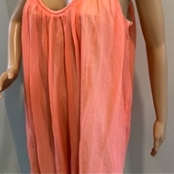 Elizabeth and James Sexy Coral Silk Spaghetti Strap Dress  Size M     NWT - Picture 2 of 13